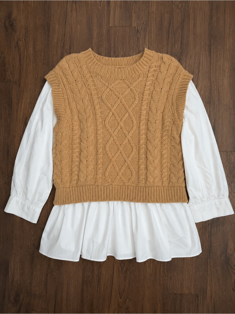 Anthropologie English Factory Sweater Vest & Blouse Layered Top Sz 2X